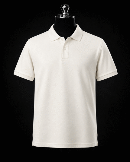 Premium Polo T-Shirt (White, 180 GSM)