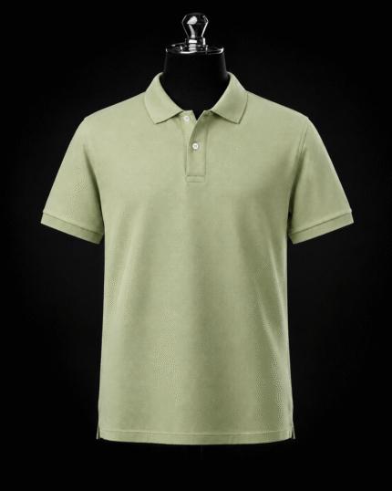 Premium Polo T-Shirt (Pista Green, 180 GSM)