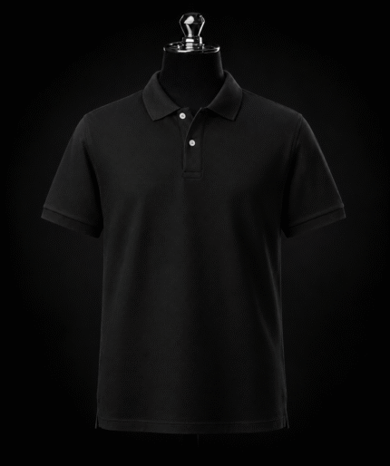 Premium Polo T-Shirt (Black, 180 GSM)