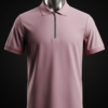 Pink half zip polo