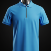 Blue half zip polo